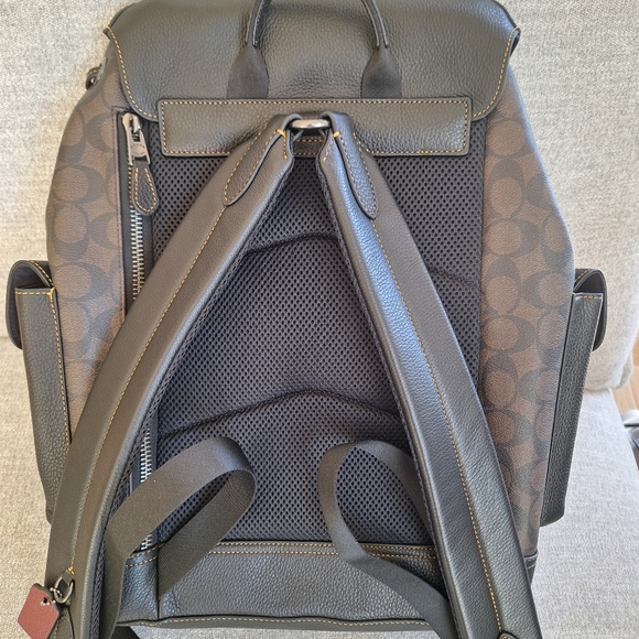 canvas brown leather backpack Dark Grey and Color:C187X64 montana boarding school or school. Maxwell Backpack